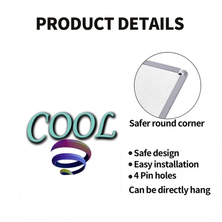 Cool Cool White Metal Poster Wall Art Decor Sign