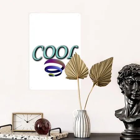 Cool Cool White Metal Poster Wall Art Decor Sign