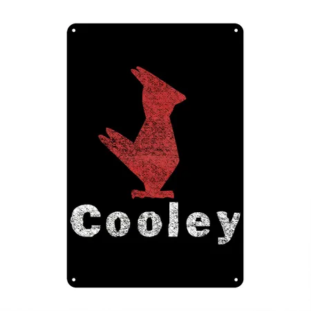 Cooley High School Cardinals Detroit Michigan Black Metal Poster Wall Art Decor Sign