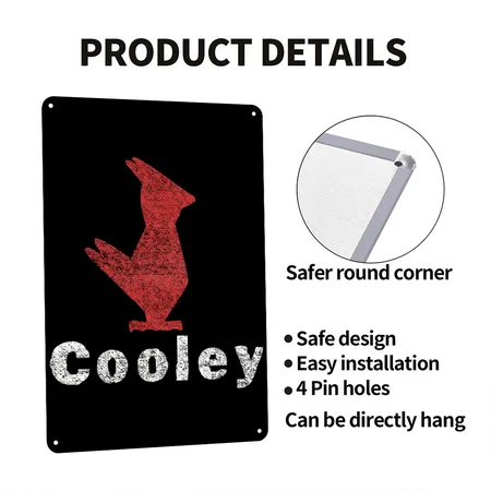 Cooley High School Cardinals Detroit Michigan Black Metal Poster Wall Art Decor Sign