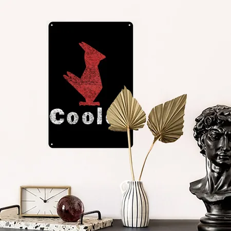 Cooley High School Cardinals Detroit Michigan Black Metal Poster Wall Art Decor Sign