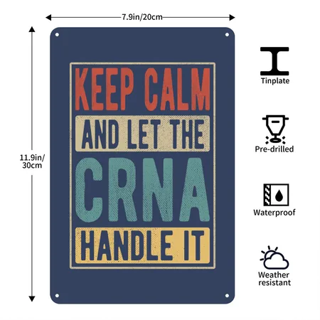 Crna Retro Gift Heather Navy Metal Poster Wall Art Decor Sign