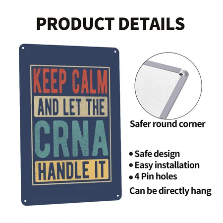 Crna Retro Gift Heather Navy Metal Poster Wall Art Decor Sign