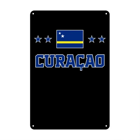 Cura?o Black Metal Poster Wall Art Decor Sign