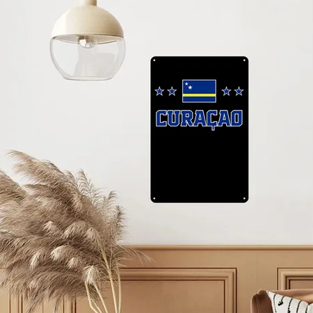 Cura?o Black Metal Poster Wall Art Decor Sign