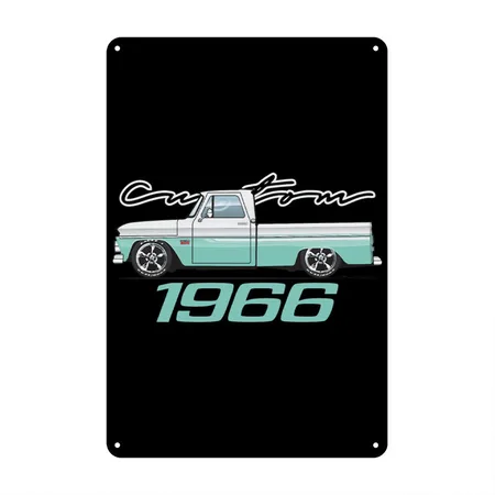 Custom 1966 Glenwood Green Black Metal Poster Wall Art Decor Sign