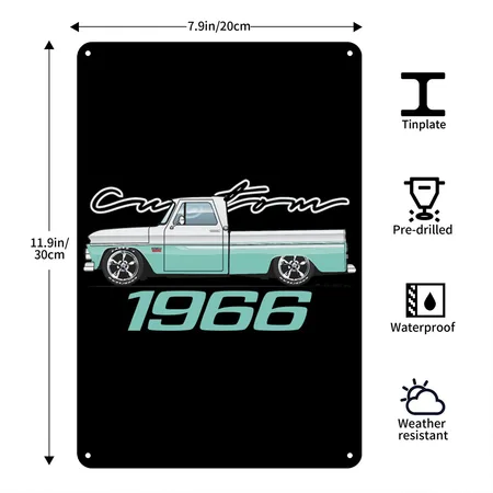 Custom 1966 Glenwood Green Black Metal Poster Wall Art Decor Sign