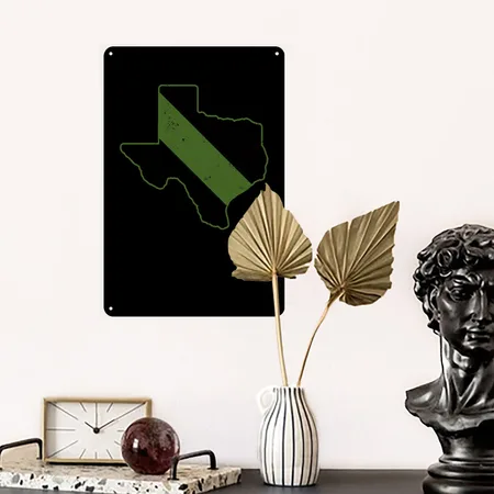 Customs Border Patrol Texas Park Ranger CBP Game Black Metal Poster Wall Art Decor Sign