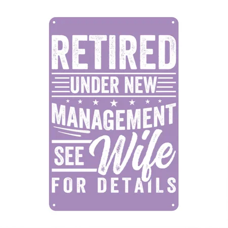 Dad Retired Retirement Cotton Candy Metal Poster Wall Art Decor Sign