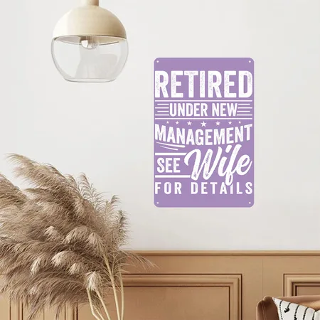 Dad Retired Retirement Cotton Candy Metal Poster Wall Art Decor Sign