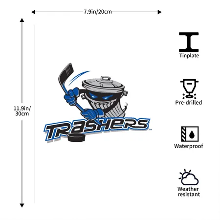 Danbury Trashers Merch White Metal Poster Wall Art Decor Sign