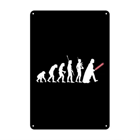 Darth Vader Evolution Black Metal Poster Wall Art Decor Sign