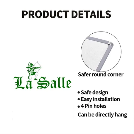 De La Salle Green Archer White/black Metal Poster Wall Art Decor Sign