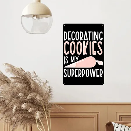 Decorating Cookies Cookie Decorator Cookie Black Metal Poster Wall Art Decor Sign