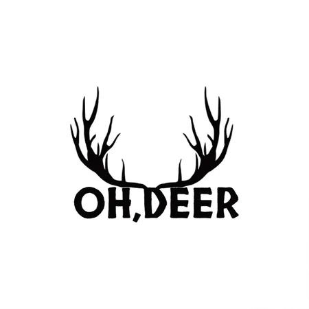 Deer Hunting oh Deer" White Metal Poster Wall Art Decor Sign
