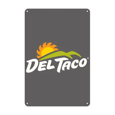 Del Taco Come Food Charcoal Grey Metal Poster Wall Art Decor Sign