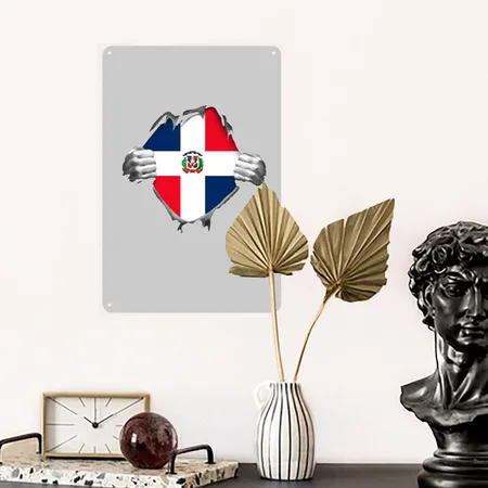 Dominican Heather Gray Metal Poster Wall Art Decor Sign