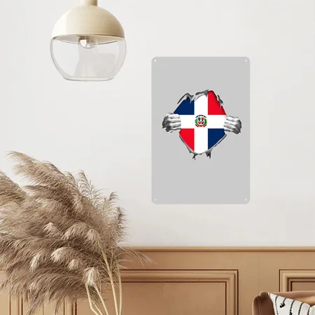 Dominican Heather Gray Metal Poster Wall Art Decor Sign