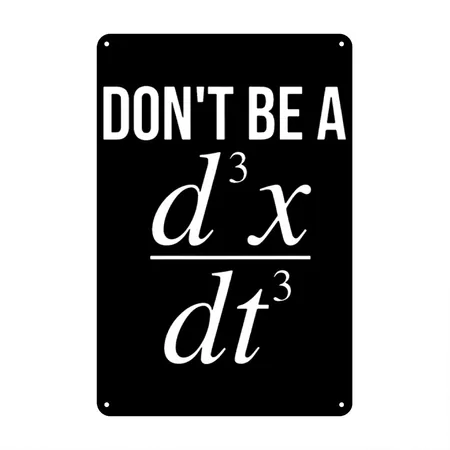 Don T Be A D3x Dt3 Math Black Metal Poster Wall Art Decor Sign