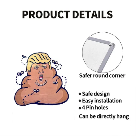 DUMP TRUMP White Metal Poster Wall Art Decor Sign