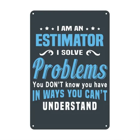 Estimator Mineral Navy Metal Poster Wall Art Decor Sign