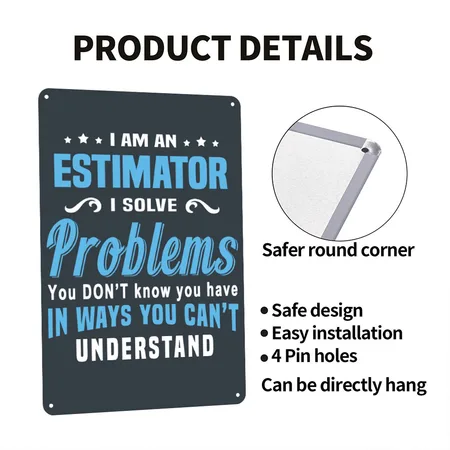 Estimator Mineral Navy Metal Poster Wall Art Decor Sign