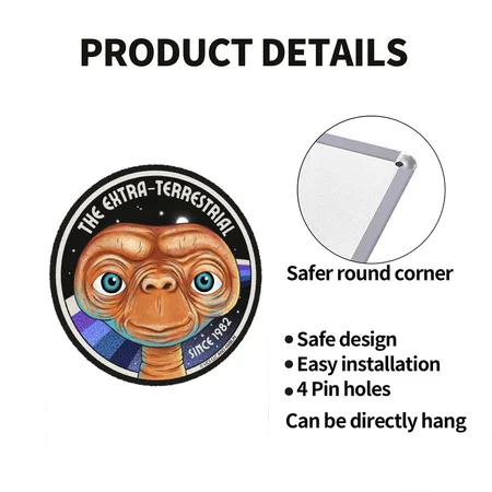 E.T. The Extra-terrestrial Since 1982 White Matte Metal Poster Wall Art Decor Sign