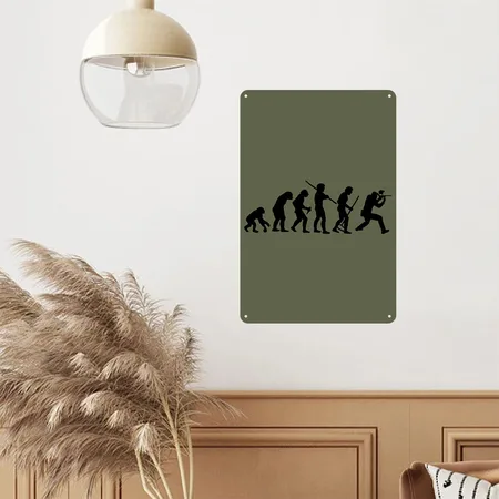 Evolution Of Paintball Green Camo Metal Poster Wall Art Decor Sign