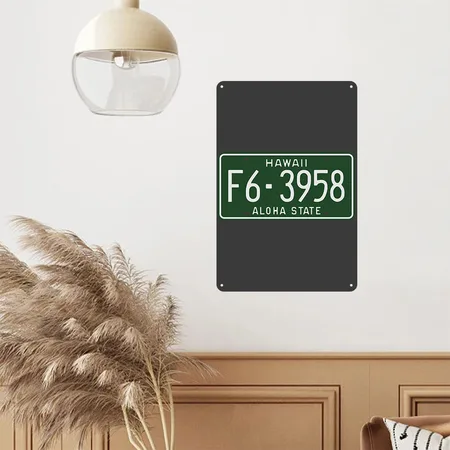 F6-3958 Heather Black Metal Poster Wall Art Decor Sign