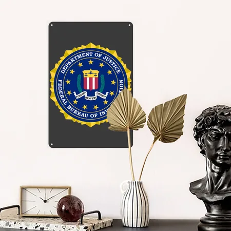 FBI - Nautee.com Heather Black Metal Poster Wall Art Decor Sign