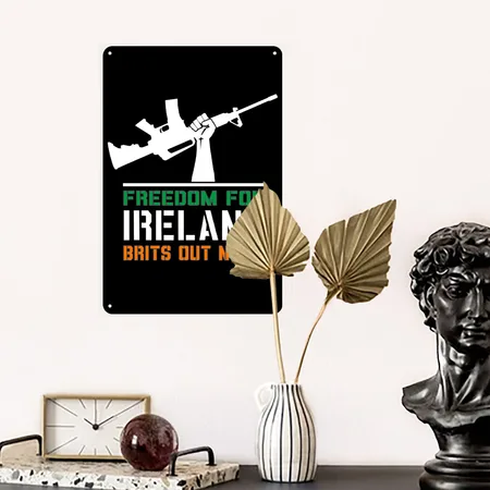 Freedom For Ireland! Black Metal Poster Wall Art Decor Sign