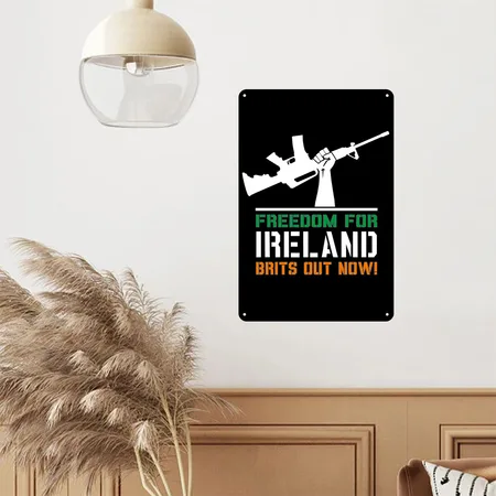 Freedom For Ireland! Black Metal Poster Wall Art Decor Sign