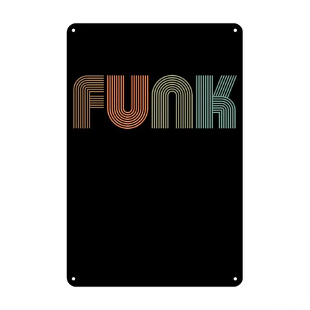 Funk Darker 01 Black Metal Poster Wall Art Decor Sign