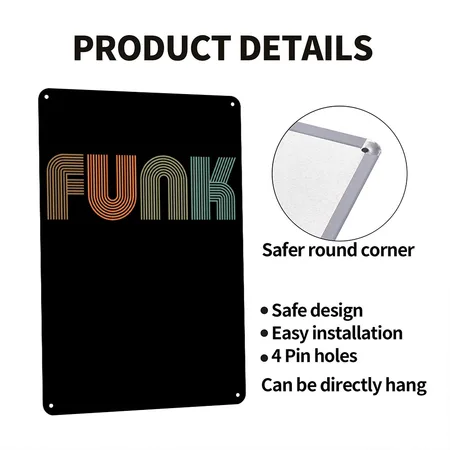 Funk Darker 01 Black Metal Poster Wall Art Decor Sign