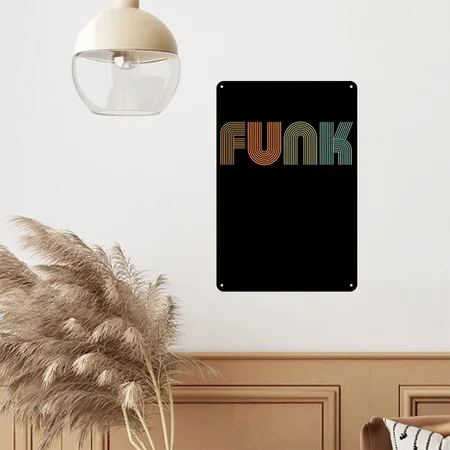 Funk Darker 01 Black Metal Poster Wall Art Decor Sign