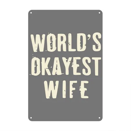 Funny Wife Shirt, Gift For Wife Wifey Charcoal Metal Poster Wall Art Decor Sign