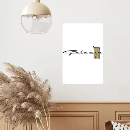 Galaxie 500 Emblem White Metal Poster Wall Art Decor Sign