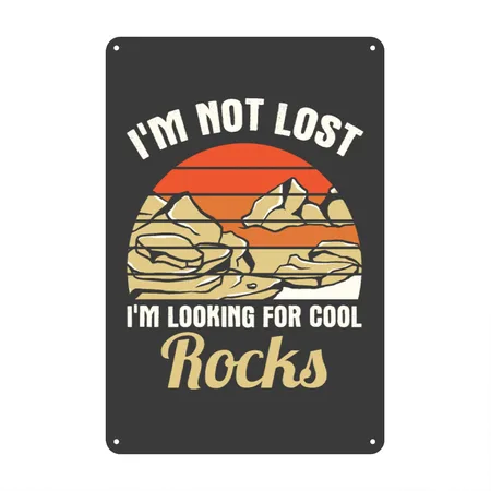 Geologist Collector Rock Heather Black Metal Poster Wall Art Decor Sign