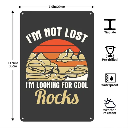 Geologist Collector Rock Heather Black Metal Poster Wall Art Decor Sign