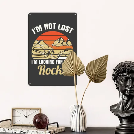 Geologist Collector Rock Heather Black Metal Poster Wall Art Decor Sign