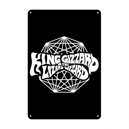 Gizzard And The Lizard Wizard Black Metal Poster Wall Art Decor Sign