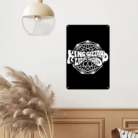 Gizzard And The Lizard Wizard Black Metal Poster Wall Art Decor Sign