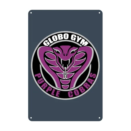 Globo GYM Heather Denim Metal Poster Wall Art Decor Sign
