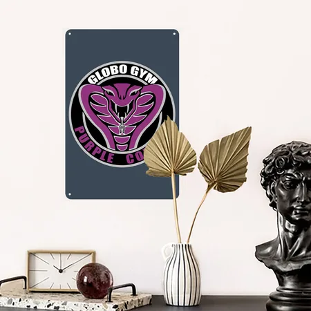 Globo GYM Heather Denim Metal Poster Wall Art Decor Sign