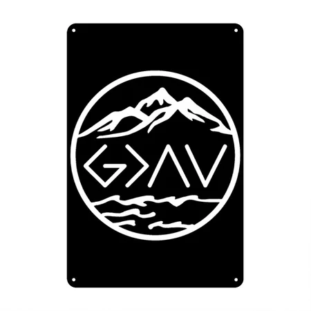 God Is Greater Than Highs And Lows Viking Black Metal Poster Wall Art Decor Sign