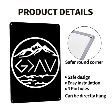 God Is Greater Than Highs And Lows Viking Black Metal Poster Wall Art Decor Sign