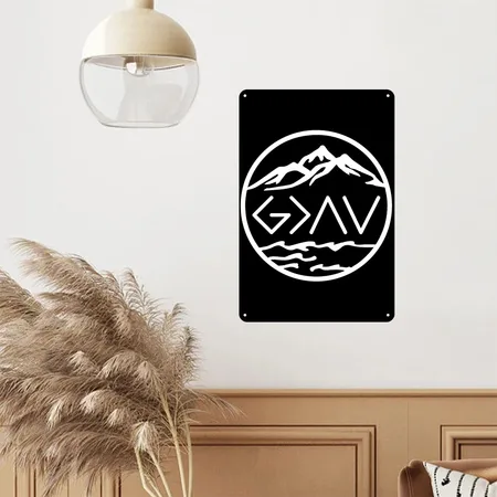 God Is Greater Than Highs And Lows Viking Black Metal Poster Wall Art Decor Sign