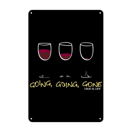 Going Gone Black Metal Poster Wall Art Decor Sign