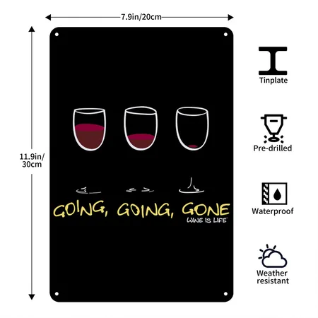 Going Gone Black Metal Poster Wall Art Decor Sign