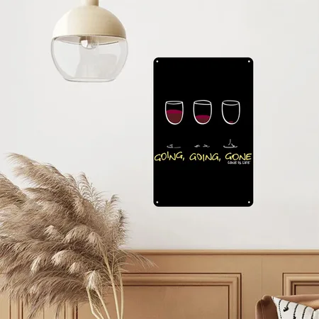 Going Gone Black Metal Poster Wall Art Decor Sign